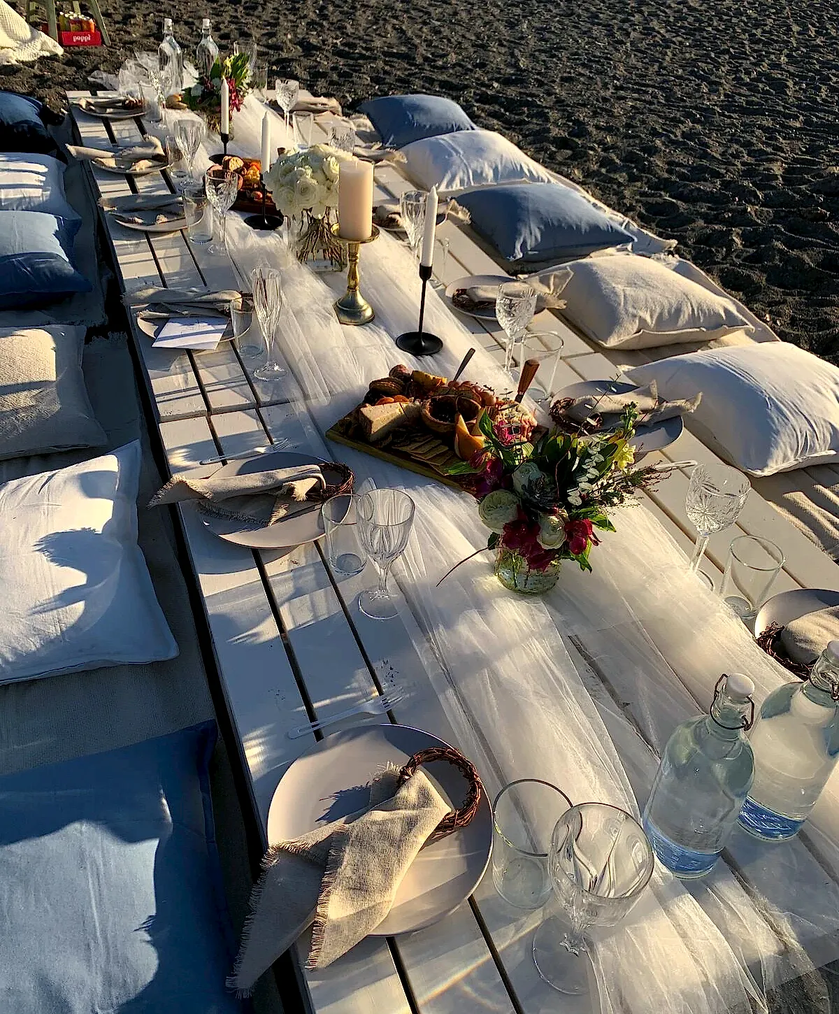 Styled beachside event table